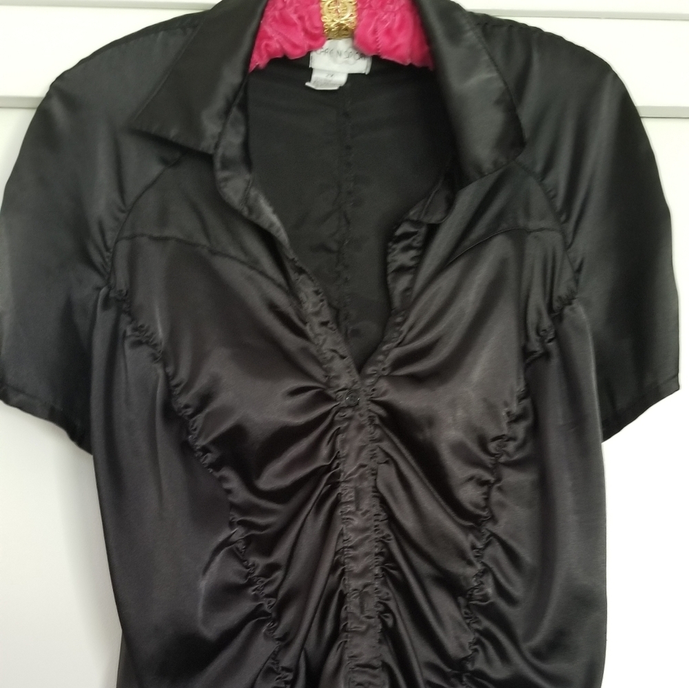 Super cute gothic type of button up blouse